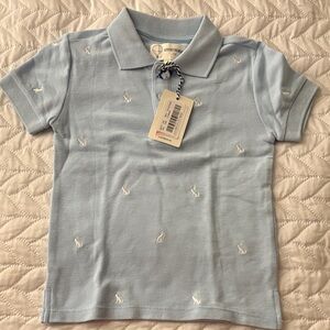 Adventurewear 360 Light Blue Bunny Polo Shirt for Boys. NWT - Size 3